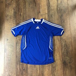 Blue Adidas (soccer?) Shirt